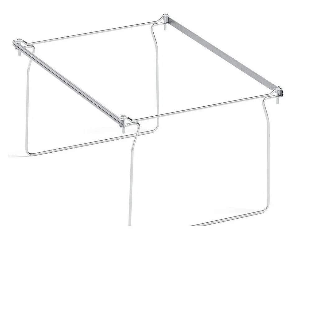 Hanging File Folder Frame 2 Pack Black Adjustable Metal Letter Size Office LPN